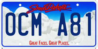 SD license plate 0CMA81