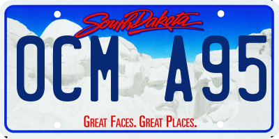 SD license plate 0CMA95