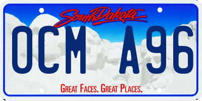 SD license plate 0CMA96
