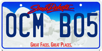 SD license plate 0CMB05