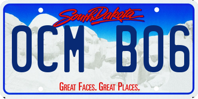 SD license plate 0CMB06