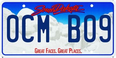 SD license plate 0CMB09