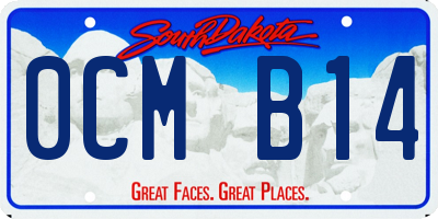 SD license plate 0CMB14