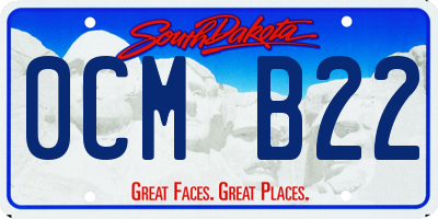 SD license plate 0CMB22