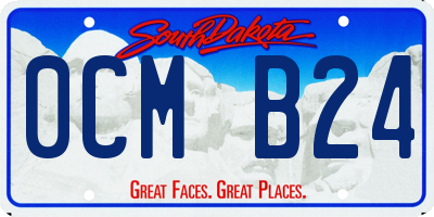 SD license plate 0CMB24