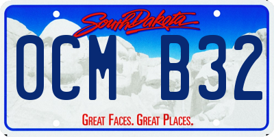 SD license plate 0CMB32