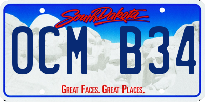SD license plate 0CMB34