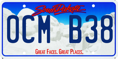 SD license plate 0CMB38