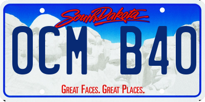 SD license plate 0CMB40