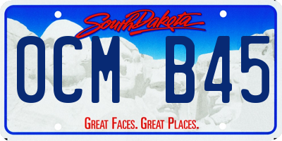 SD license plate 0CMB45