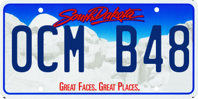 SD license plate 0CMB48