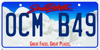 SD license plate 0CMB49