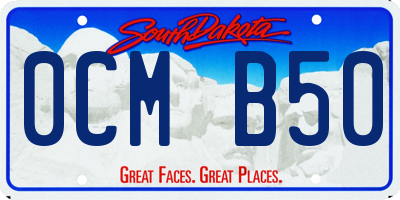 SD license plate 0CMB50