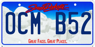 SD license plate 0CMB52