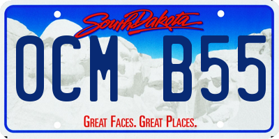 SD license plate 0CMB55