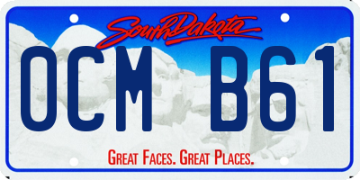 SD license plate 0CMB61