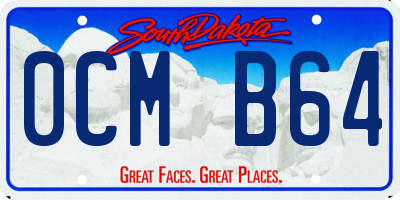 SD license plate 0CMB64