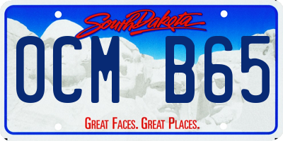 SD license plate 0CMB65