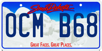 SD license plate 0CMB68