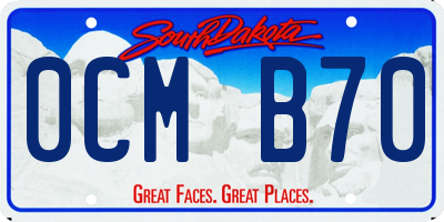 SD license plate 0CMB70