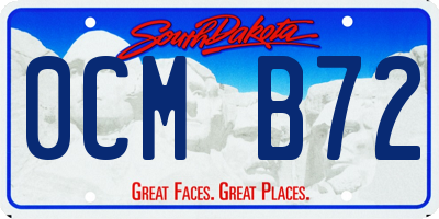SD license plate 0CMB72