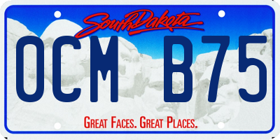 SD license plate 0CMB75