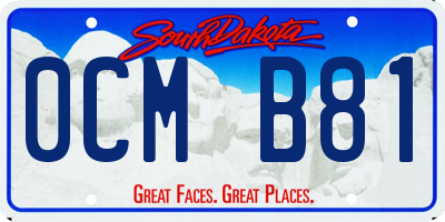 SD license plate 0CMB81