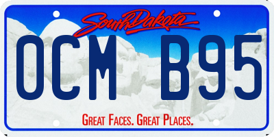 SD license plate 0CMB95