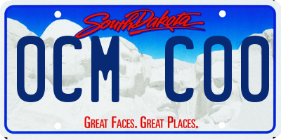 SD license plate 0CMC00