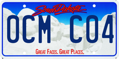 SD license plate 0CMC04