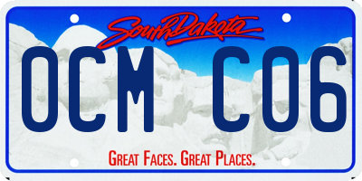 SD license plate 0CMC06