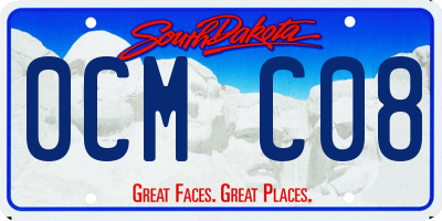 SD license plate 0CMC08