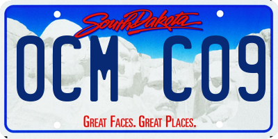 SD license plate 0CMC09