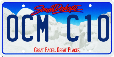 SD license plate 0CMC10