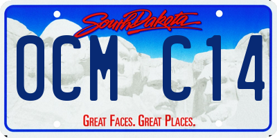 SD license plate 0CMC14