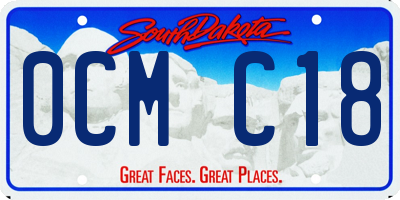 SD license plate 0CMC18