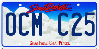SD license plate 0CMC25