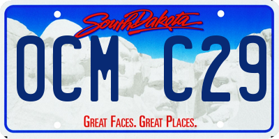 SD license plate 0CMC29