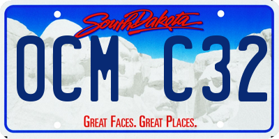 SD license plate 0CMC32