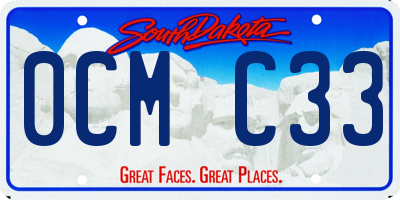 SD license plate 0CMC33