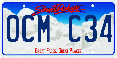 SD license plate 0CMC34