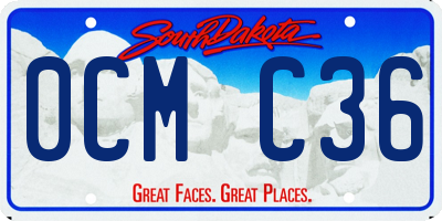 SD license plate 0CMC36