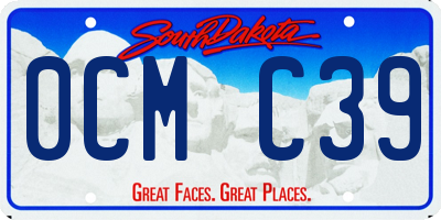 SD license plate 0CMC39