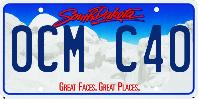 SD license plate 0CMC40