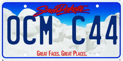 SD license plate 0CMC44