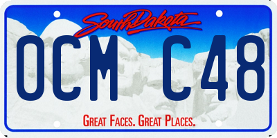 SD license plate 0CMC48