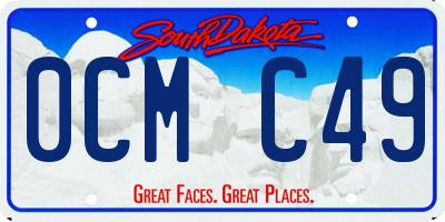 SD license plate 0CMC49