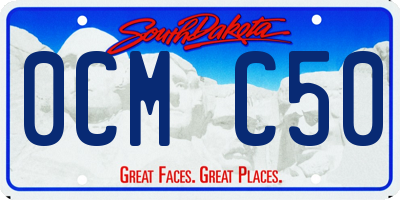 SD license plate 0CMC50