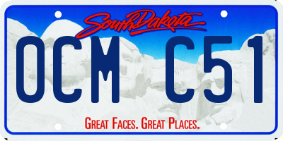 SD license plate 0CMC51