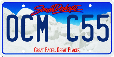 SD license plate 0CMC55